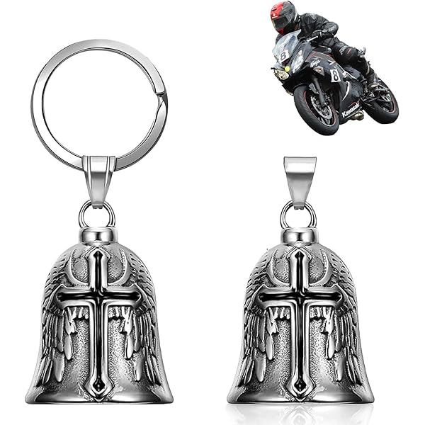 Campanella Portafortuna Per Moto - Con Rosa E Custodia Velluto, Regalo Per Motocicliste - Foto 4
