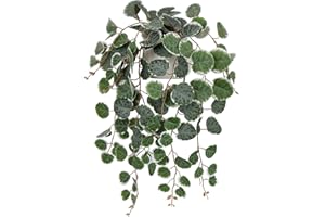 Hollyone Trailing Artificial Plants Decorative Fake Potted Plants, String of Hearts Plants Indoors Outdoors, Faux Trailing Plants Greenery for Home, Wall, Living Room, Bedroom, Office Decor