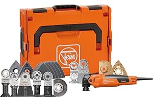 FEIN Multimaster MM 500 Plus Top EDITION, Das leistungsstarke MultiTool bei Ausbau und Renovierung mit 62 Zubehören zum Sägen, Schleifen, Schneiden, Fliesen austrennen und mehr.