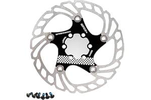 NEWGOAL Rotore freno a disco per bicicletta, 160 mm/180 mm/203 mm, rotore da corsa MTB, 6 fori, accessorio per bicicletta (nero 160 mm)