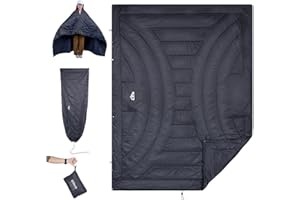 iClimb 3M Thinsulate Insulation Warm Camping Blanket Ultralight Compact (Dark Grey)