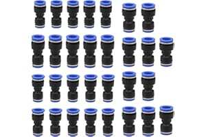 ZMDMAH 30 sztuk złączy pneumatycznych, 4-8, 6-8, 8-10, 6-12 mm Air Push, szybkozłączki do węży, złączki pneumatyczne, złącze wtykowe do węża sprężonego powietrza