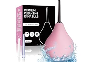 ONEGREEN Anal dusche Klistier zur darmspülung - Irrigator darmspülung • Intimdusche zur Analdusche und Vaginaldusche analdusche für mann&frau mit 3 x abnehmbare, komfortable Düsen 224ML(Rosa)