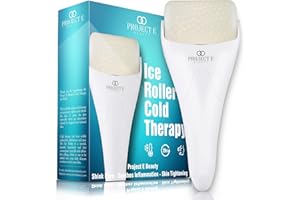 ‎PROJECT E BEAUTY Project E Beauty Eisroller Kältetherapie | Gesicht Auge Körper Massage Massagegerät unter den Augen Schwellungen Aufhellen Abkühlen Falten Straffen Dunkle Ringe Reduzieren Muskelkater Schmerzlinderung