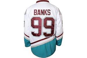 MESOSPERO Uomini Mighty Ducks 33 Greg Goldberg 96 Charlie Conway 99 Adam Banks maglie di hockey su ghiaccio