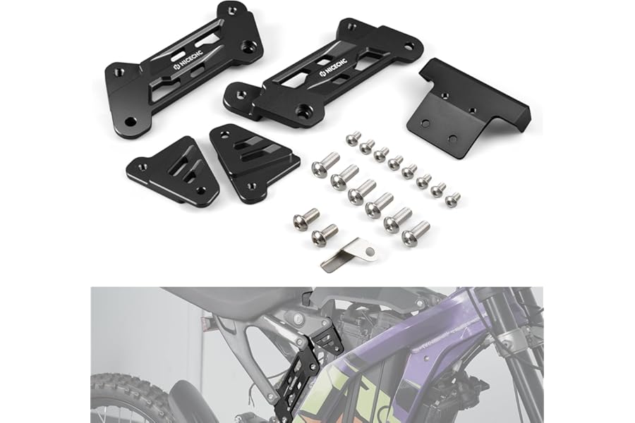NICECNC Black 5cm Body Seat Suspension Lift Kit Seat Raising Bracket Compatible with Surron Light bee X/S/L1E, Compatible with Segway X160/X260