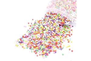 CHIPKART Colorful Foam Beads Foam Balls Mini Styrofoam Polystyrene Balls for Kids DIY Craft Art Project Christmas Decoration (colorful)