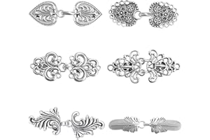 DOYUKY 6 Piezas Vintage Suéter Chal Clips, Clip de Cárdigan Retro, Clip de Metal para Cuello de Bufanda, Clips de Cierre de Plata, Broches de Camisa Celta, para Blusa, Vestidos, Chaqueta