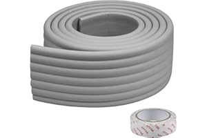 CHANGRONGSHENG Edge Corner Guards for Baby Table Protectors Corners Cushion Bumper Safety Edge Children's Anti Collision Strip Foam Safety Strips with Double Sided Tape for Kids Babies Toddler 2m x 80mm x 8mm Grey