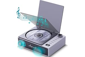 CD Player Tragbar, Leapwell Radio mit CD Player, Tragbarer CD Player Kinder mit Bluetooth USB FM Radio AUX Lautsprecher, Mini CD-Player Konfigurieren Sie LED-Bildschirm, Kopfhörer, Fernbedienung, Weiß