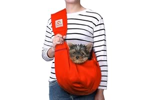 TOMKAS Hundetragetasche Für Dog Carrier Sling Mit Klassischer Tasche Und Schnappverschluss, Für Hunde Und Katzen Bis 5 Kg, Auch Als Dog Purse Nutzbar.