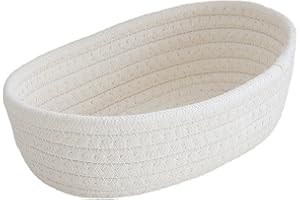 GENERIC Cesto regalo per bambini, per la caccia alle uova di Pasqua, cesto in vimini con manico, cestino in legno intrecciato, per shopping, foraggiamento, San Valentino, cesto regalo (1A-bianco, C)