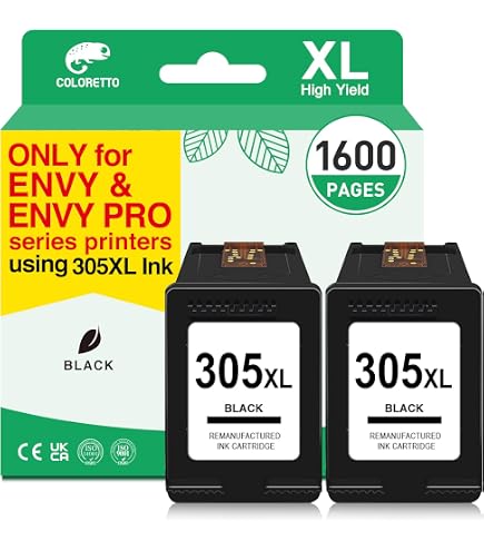 HP 305 Original Multipack Nero – 2 Cartucce Per DeskJet 2700, ENVY 6000 E Pro 6400 (120 Pagine)
