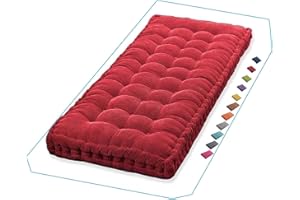 MIECOAE Cuscino per Panca 120 X 40 80x40 150x40 da Interno da Esterno da Giardino Cuscino per Panchina 100x40 da 8-10 cm Spesso, a 1 2 3 Posti, per Cucina Sala da Pranzo Patio Altalena Davanzale(Red 1b,150x40