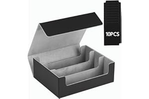 EPHOSHI TCG Storage Box,Trading Card Storage Box For 1800+ Cards,With 10 Dividers,Card Deck Case For TCG,PTCG,MTG,YGO Cards