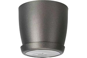 B2C Flower Pots 6 Colours 8 sizes Matt Plastic Plant Pots Planter + Saucer Tray Deco (Black Graphite Matt, 30 cm)