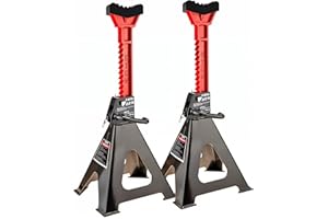 Stix JS-6T Set di 2 cavalletti di Supporto per Auto 6000kg, 2 Pezzi Altezza Regolabile