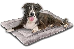 MyBestBuddy Hundekissen Komfort grau 90x70 cm XL, allergikerfreundlich (100% Polyester), rutschfest - 40°C waschbar mit flauschigem Stoffbezug - Hundematte BZW. Hundebett für große Hunde