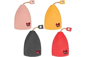 Leogony 4PCS PU Leather Key Bag Pouch, Cute Creative Pull Out Key Case for Women and Men, Large-Capacity Love Pattern Key Holder Pouch for Car