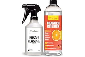 BIO-CHEM CLEANTEC bio-chem Koncentrat do czyszczenia pomara?czy, 750 ml, w zestawie butelka z rozpylaczem mocny uniwersalny ?rodek czyszcz?cy o przyjemnym pomara?czowym zapachu wydajny koncentrat do czyszczenia z