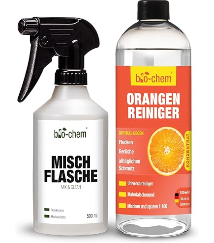 Bio-chem Mischflasche 500 Ml – Wiederverwendbare Sprühflasche Mit Messskala, Einstellbarer Düse – Ideal Zum Anmischen Von Reinigungskonzentraten