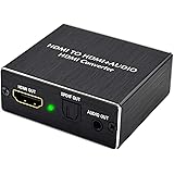 Ozvavzk HDMI Audio Extracteur 4Kx2K Convertisseur HDMI vers HDMI SPDIF TOSLINK Optique et Audio Stéréo 3,5 mm Numérique vers 