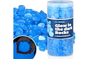 Graham Products 450 pièces Qui Brillent dans Le Noir | Utilisation intérieure et extérieure | pour Les Enfants âgés de 6 Ans et Plus | Alimenté par la lumière du Soleil - Bleu