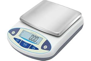 Bonvoisin 0.01g Bilancia di Precisione Bilancia Analitica Digitale Scientifica per Gioielli 220-240V con Display LCD/Conversione/Conteggio/Tara Funzioni