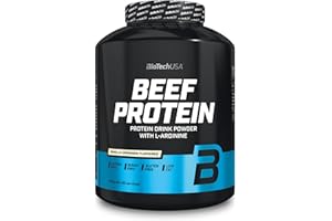 BioTechUSA Beef Protein, 87% Hydrolysed Protein Peptide Formula, Sin Lactosa ni Gluten, Bajo en Grasa, Sin Azúcar, Apto para la Dieta Paleo, 1,816 kg, Vainilla-Canela