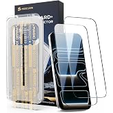 MAGIC JOHN 3rd Gen Upgraded for iPhone 17 Pro Screen Protector 6.3 inch, HD Clear, Shatterproof Tempered Film, Auto Dust-Elim