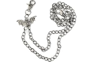 ZOYLINK Łańcuszek do spodni, łańcuszek dżinsowy, portfel, łańcuszek, punk, spodnie, nietop, dekoracja hiphopu, gotycki, dla mężczyzn i kobiet, szary