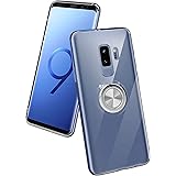 SORAKA Durchsichtige Hülle für Samsung Galaxy S9 Plus mit 360 Grad drehbarem Ringständer Weicher TPU transparenter Schutzhüll