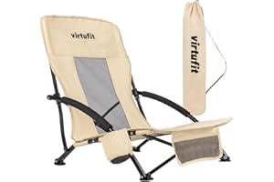 VirtuFit Chaise de plage pliable - Beige
