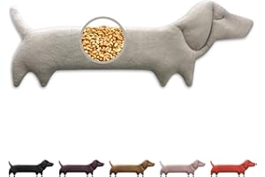 LESCHI XXL Wheat Bag Microwavable (52x20cm), 100% Organic Cotton and Organic Wheat, Dog Grey, Microwave Pillow, Unscented, Snug Grain Pillow Ideal for Tension in Back, Neck and Shoulders