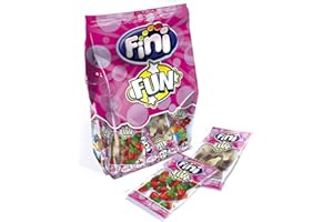 Fini Fun | Surtido Gominolas | Fresas, Ositos, Moras y Coca Colas | Sin Gluten | 1 unidad con 18 mini bolsas (325 gr)