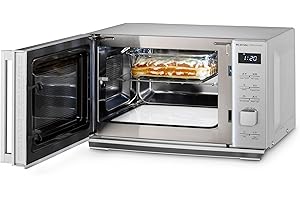 CASO MG 20 Cube Ceramic - Microondas 2 en 1 sin plato giratorio con grill de 1000W - Capacidad de 20L - 13 programas automáticos - con bloqueo para niños - Caso CUBE Controller - plateado