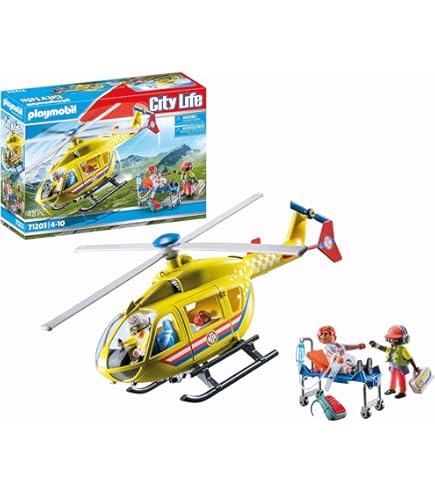 Playmobil 6921 Hélicoptère De Police Avec Projecteur - NEUF Sous Boîte