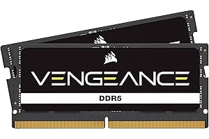 CORSAIR Vengeance SODIMM DDR5 RAM 64Go (2x32Go) 5600MHz CL48 Intel XMP Compatible iCUE Mémoire d'Ordinateur – Noir (CMSX64GX5M2A5600C48)