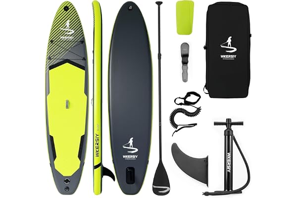 Wkersiy Uppblåsbar stående paddelbräda, 38 cm x 15 cm multifunktionell SUP-bräda med uppblåsbar paddelbräda tillbehör lämplig för paddling, yoga på vatten, surfing, kajakpaddling