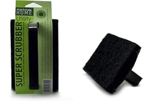 martini SPA - Home Utility - Super scrubber con fibra abrasiva extra forte con impugnatura ergonomica, rettangolare 20x10x7 cm, colore nero, 110g, 1 unità