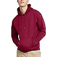 Hanes Men's Pullover EcoSmart Fleece Hooded Sweatshirt, Cardinal, 2XL
