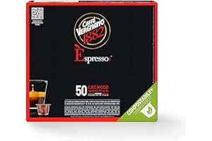 Caffè Vergnano 1882 Èspresso - Capsules Café Compatibles Nespresso et Biodégradables, Cremoso - Pack de 50 capsules