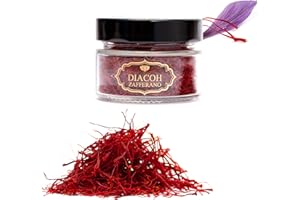 ZAFFERANO DIACOH Zafferano In Pistilli 5 gr Di Altissima Qualità Al 100 % Puro E Naturale- Confezionato In Vetro, ISO 3632-2