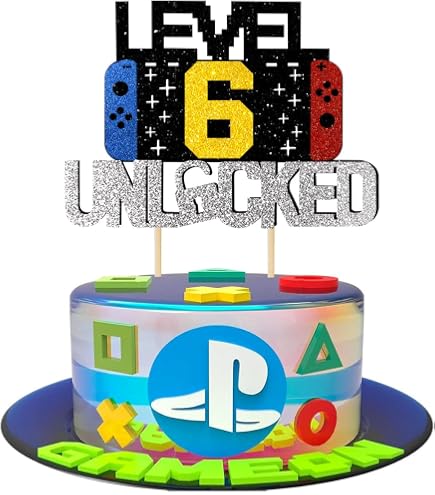 MIAHART 60 pezzi Temi per videogiochi Cake Toppers 6 stili Scelte per
