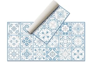 NIVELLPUBLICITARI Alfombra Vinílica Hidráulica (80 x 40 cm, Azul) - Distintos colores y tamaños - Alfombra Cocina, baño, salón Comedor - Antideslizante - Alfombra Dormitorio - Goma esponjosa y Suelo PVC