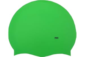 CHEX Stretchy Silicone Unisex Women Men One Piece Swimming Hat Swim Cap Plain Fluo Dark Pastel Colours One Size Adults 8+ Years Easy Pull On Swim Hat