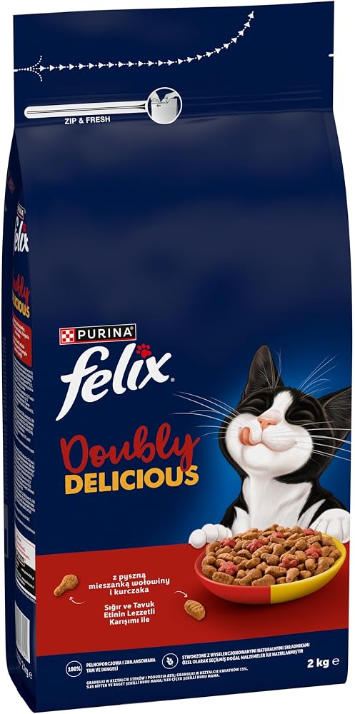 Felix Doubly Delicious Yetişkin Kedi Maması Etli 2kg