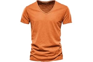 GENERIC Black t Shirt Men: Men's Fashion Casual Solid Colour Bamboo Cotton V-Neck Short Sleeve T-Shirt Top Short Sleeved Shirts for Men Multipack Summer Shirt for Men UK Regular Fit Comfort Top