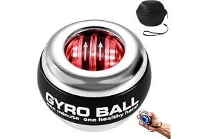 BeSokar Gyroball, handledsträningsboll, autostart, 5-stegs motstånd/ljusstyrning, gyroskopisk underarmstränare, för att stärka armar, fingrar, handleder