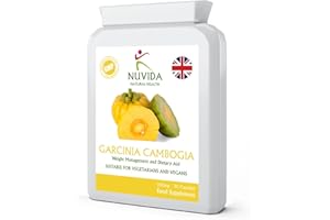 NUVIDA NATURAL HEALTH Garcinia Cambogia Extract / 90 x 500mg Garcinia Cambogia Capsules/High Strength Garcinia Supplement/Vegetarian and Vegan Friendly